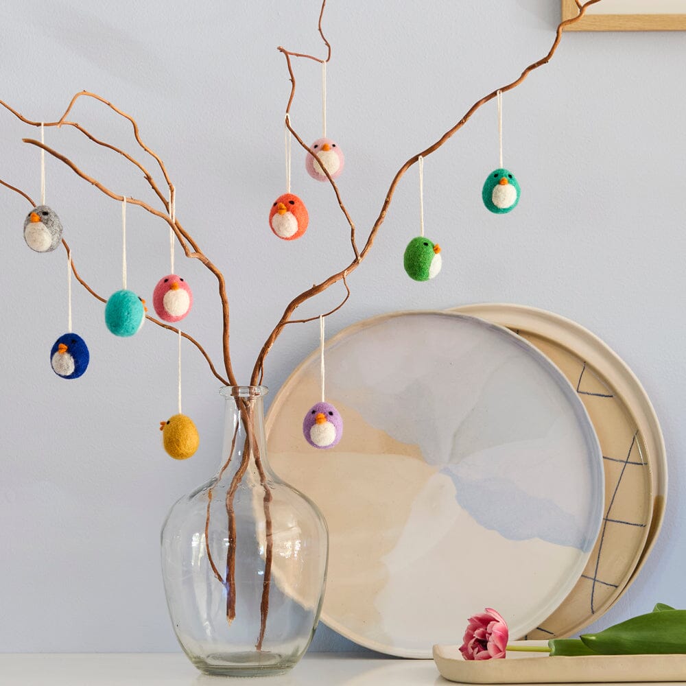 Wollfilz-Anhänger BABYVOGEL, 5er-Pack