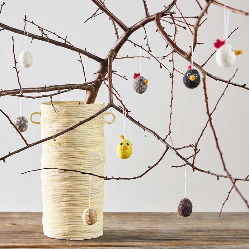 Wollfilz-Anhänger KÜKEN, 5er-Pack